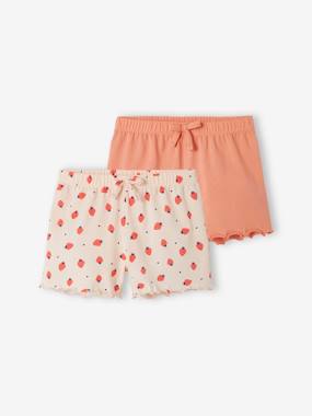 Lot de 2 shorts de pyjama fille  - vertbaudet enfant