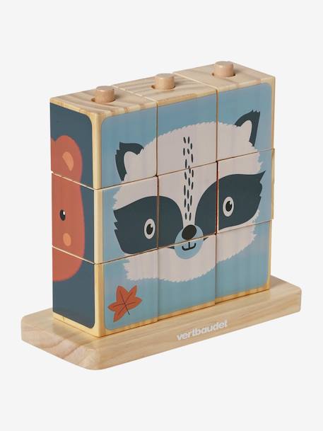 Stacking Cubes Puzzle in FSC® Wood wood - vertbaudet enfant 