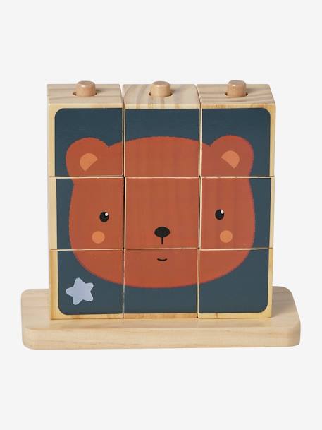 Stacking Cubes Puzzle in FSC® Wood wood - vertbaudet enfant 