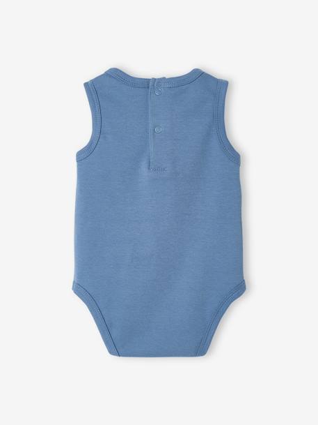 Pack of 3 Sleeveless Bodysuits for Babies turmeric - vertbaudet enfant 