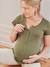 Pointelle Knit T-Shirt, Maternity & Nursing Special olive - vertbaudet enfant 