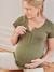 Pointelle Knit T-Shirt, Maternity & Nursing Special olive - vertbaudet enfant 