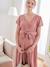 Floral Print Dress with Tie Belt for Maternity & Nursing ecru+terracotta - vertbaudet enfant 