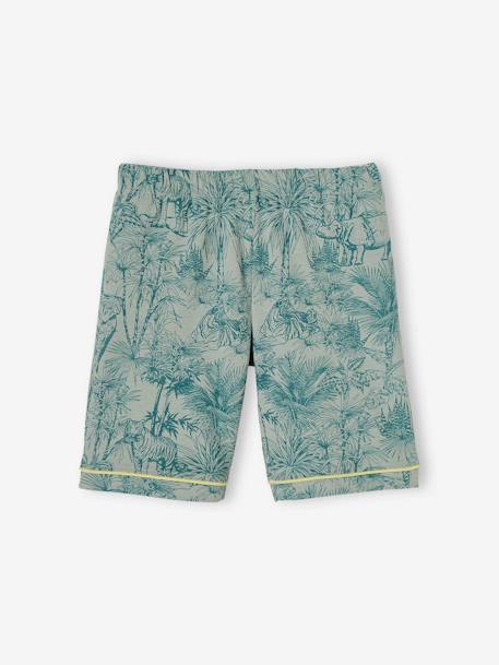 Pyjashort imprimé jungle garçon vert sauge - vertbaudet enfant 
