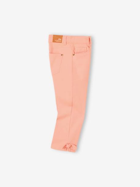 Cropped Trousers with Bows for Girls BLUE DARK SOLID+peach+PINK MEDIUM SOLID - vertbaudet enfant 