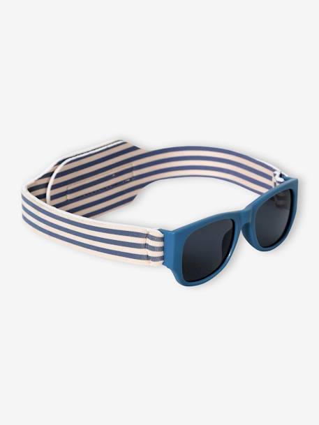 Sunglasses with Stripy Strip for Baby Boys crystal blue - vertbaudet enfant 