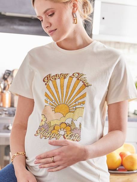Happy Mind T-Shirt, Maternity & Nursing Special ecru - vertbaudet enfant 