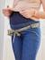 Paperbag Jeans with Belt for Maternity BLUE DARK SOLID - vertbaudet enfant 