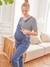 Salopette en jean coupe mom grossesse et allaitement denim brut+double stone - vertbaudet enfant 