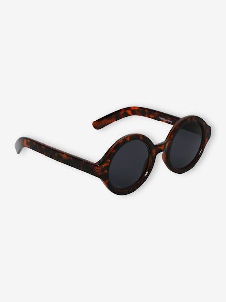 Rounded Sunglasses with Fancy Motif, for Girls cappuccino - vertbaudet enfant 