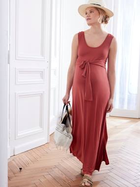 Long Sleeveless Jersey Knit Dress for Maternity  - vertbaudet enfant