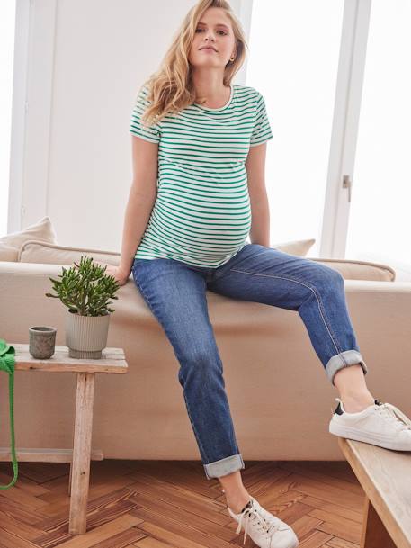 Maternity T-Shirt green+navy blue - vertbaudet enfant 