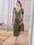 Long Dress in Stretch Rib Knit, Maternity & Nursing Special olive - vertbaudet enfant 