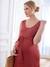 Long Sleeveless Jersey Knit Dress for Maternity terracotta - vertbaudet enfant 