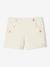 Fabric Shorts with Flap-Opening Effect for Girls ecru - vertbaudet enfant 
