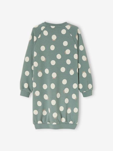 Sweatshirt-Type Dress, for Girls ecru+grey blue - vertbaudet enfant 