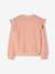 French Terry Sweatshirt with Ruffles, for Girls pale pink - vertbaudet enfant 