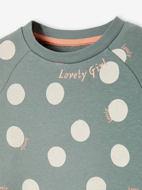 Sweatshirt-Type Dress, for Girls ecru+grey blue - vertbaudet enfant 