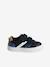 Baskets enfant cuir scratchs bleu jean+lot bleu+lot vert+marine - vertbaudet enfant 