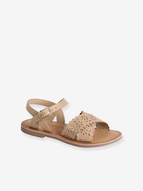 Shoes-Girls Footwear-Sandals-Leather Sandals with Crossover Straps for Girls