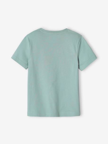 T-shirt motif dinosaure géant garçon dark bleu indigo+menthe - vertbaudet enfant 