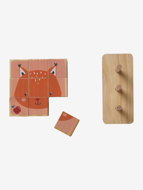 Stacking Cubes Puzzle in FSC® Wood wood - vertbaudet enfant 