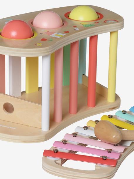 2-in-1 Wooden Xylophone 'Drum' - FSC® Certified - rose