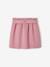 Straight Paperbag Skirt for Girls mauve - vertbaudet enfant 