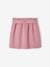 Straight Paperbag Skirt for Girls mauve - vertbaudet enfant 