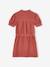Zipped Dress with Bubble Sleeves for Girls terracotta - vertbaudet enfant 