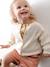 Cardigan in Brioche Stitch, Iridescent Motif, for Babies ecru - vertbaudet enfant 