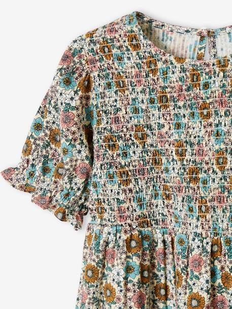 Smocked Dress for Girls pale yellow - vertbaudet enfant 