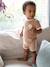 Ensemble bébé tee-shirt + short en éponge rayé bleu+taupe - vertbaudet enfant 