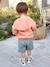 Short bébé garçon en toile taille élastiquée cappuccino+terracotta+vert de gris - vertbaudet enfant 