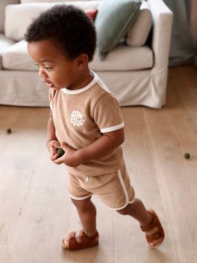 Bébé-Ensemble bébé tee-shirt + short en éponge