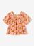 Floral Blouse with Butterfly Sleeves, for Girls nude pink - vertbaudet enfant 