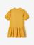 Robe boutonnée en gaze de coton fille manches 3/4 blush+moutarde - vertbaudet enfant 