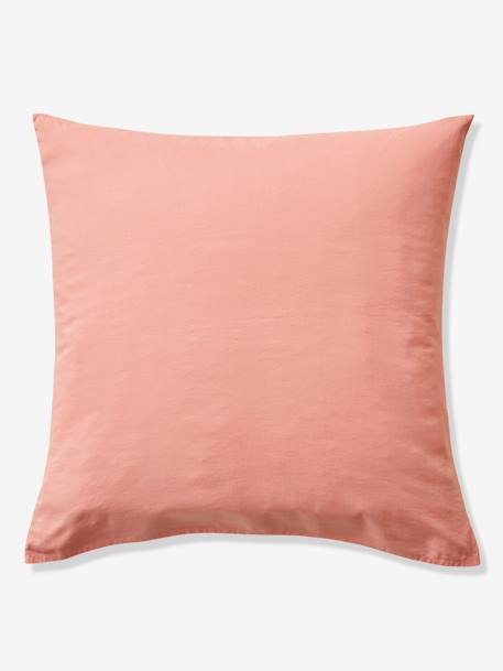 Parure housse de couette enfant et taie d'oreiller en gaze de coton bleu+rose+vert émeraude - vertbaudet enfant 