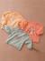 Sweat basics en molleton bébé abricot poudré+corail+vert d'eau - vertbaudet enfant 