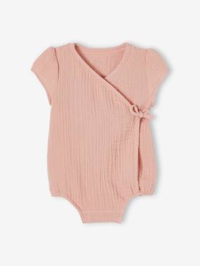 Cotton Gauze Bodysuit for Newborn Babies  - vertbaudet enfant