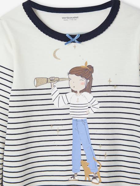 Sailor Nightie + Heart-Printed Leggings navy blue - vertbaudet enfant 