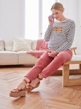 Maternity Trousers in Cotton Gauze  - vertbaudet enfant
