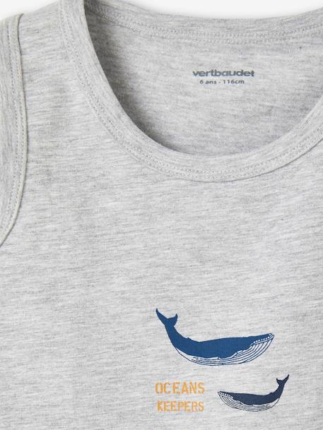 Pack of 3 'Whales' Tank Tops for Boys sky blue - vertbaudet enfant 