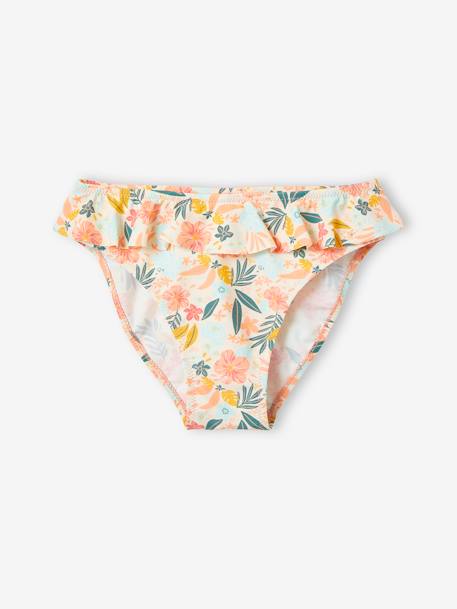 UV Protection T-Shirt + Briefs Swimsuit Set for Girls pale pink - vertbaudet enfant 
