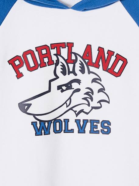 Team Portland Sports Hoodie with Short Sleeves for Boys white - vertbaudet enfant 