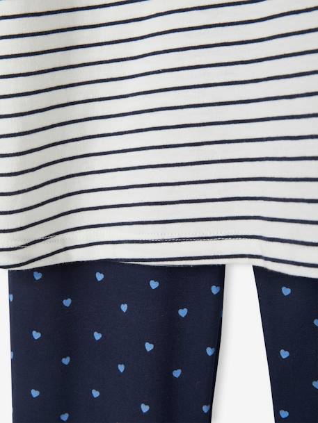 Sailor Nightie + Heart-Printed Leggings navy blue - vertbaudet enfant 