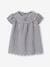 Smocked Gingham Dress for Babies grey - vertbaudet enfant 