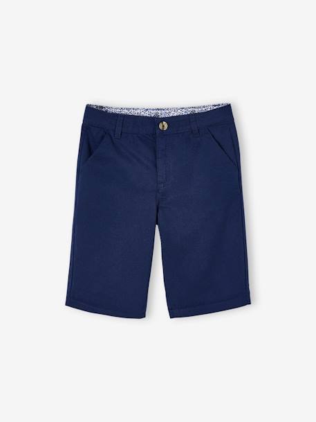 Polo Shirt in Piqué Knit & Bermuda Shorts Ensemble for Boys navy blue+sky blue - vertbaudet enfant 