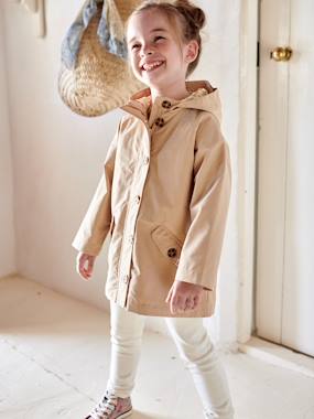 -Hooded Trench Coat, Midseason Special, for Girls