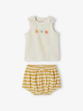 -Terry Cloth Shorts & Sleeveless Top Outfit for Babies